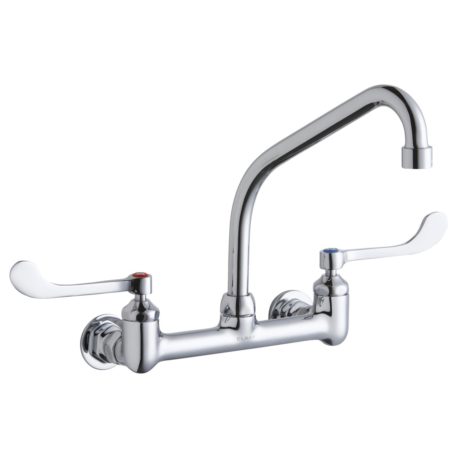 Foodservice Kitchen Faucet w/8" Centers& 1/2" Offset Inlets 1.5 gpm Wall Mount in Chrome