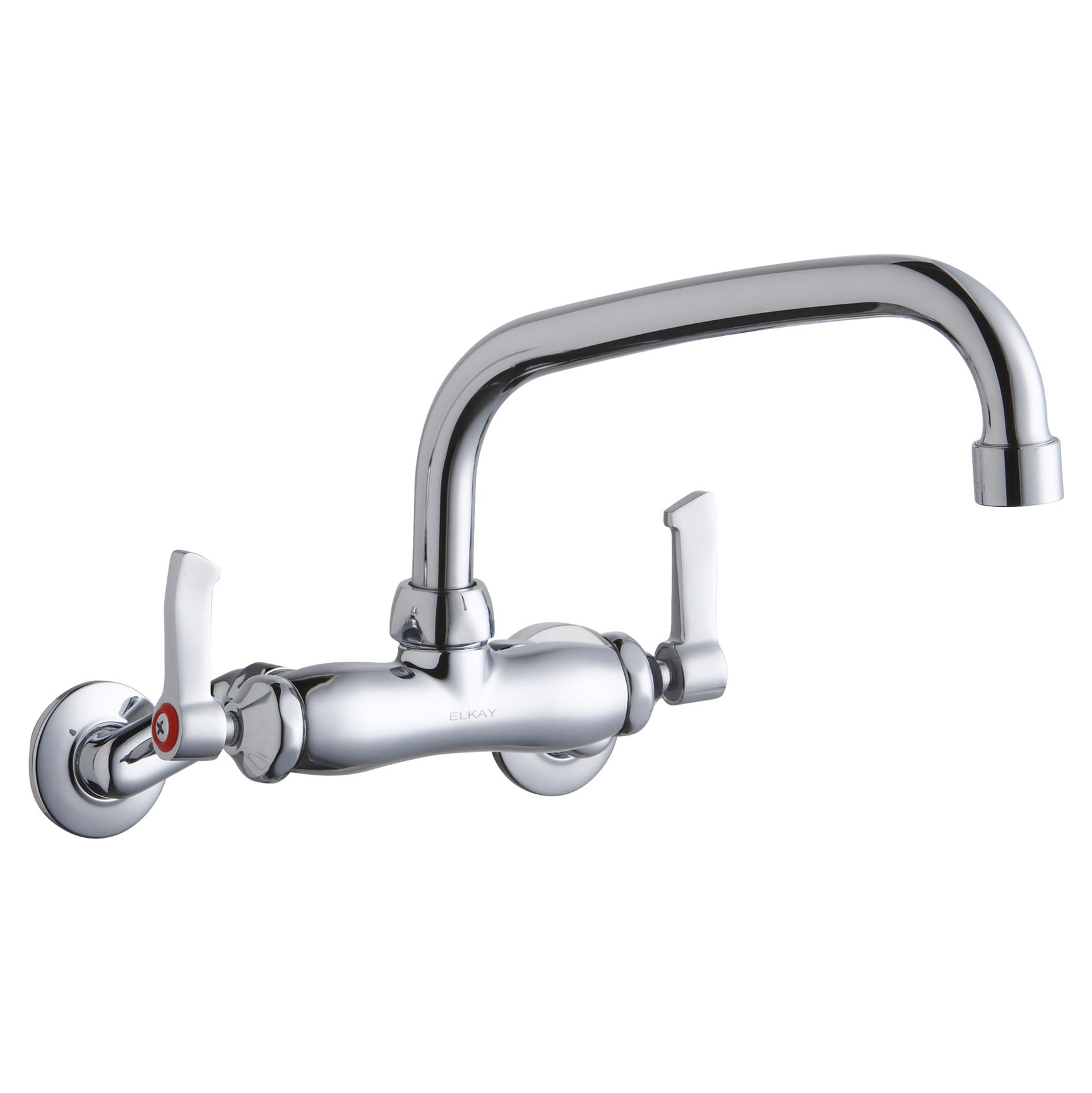 Wall Mount Faucet W/Arc Tube Spout In Chrome