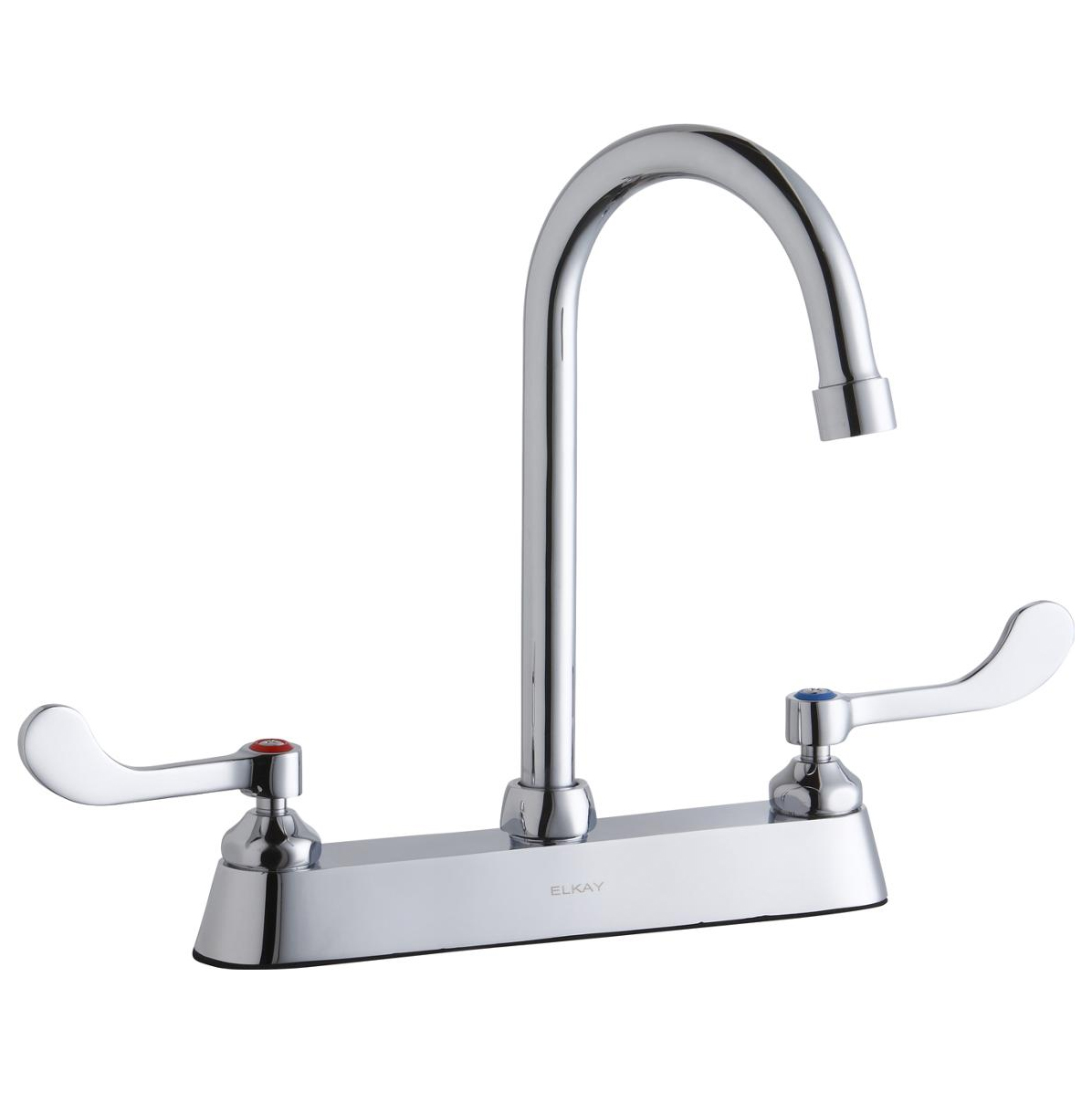 Commercial Kitchen Faucet w/8" Centers 1.5 gpm Exposed Deck in Chrome