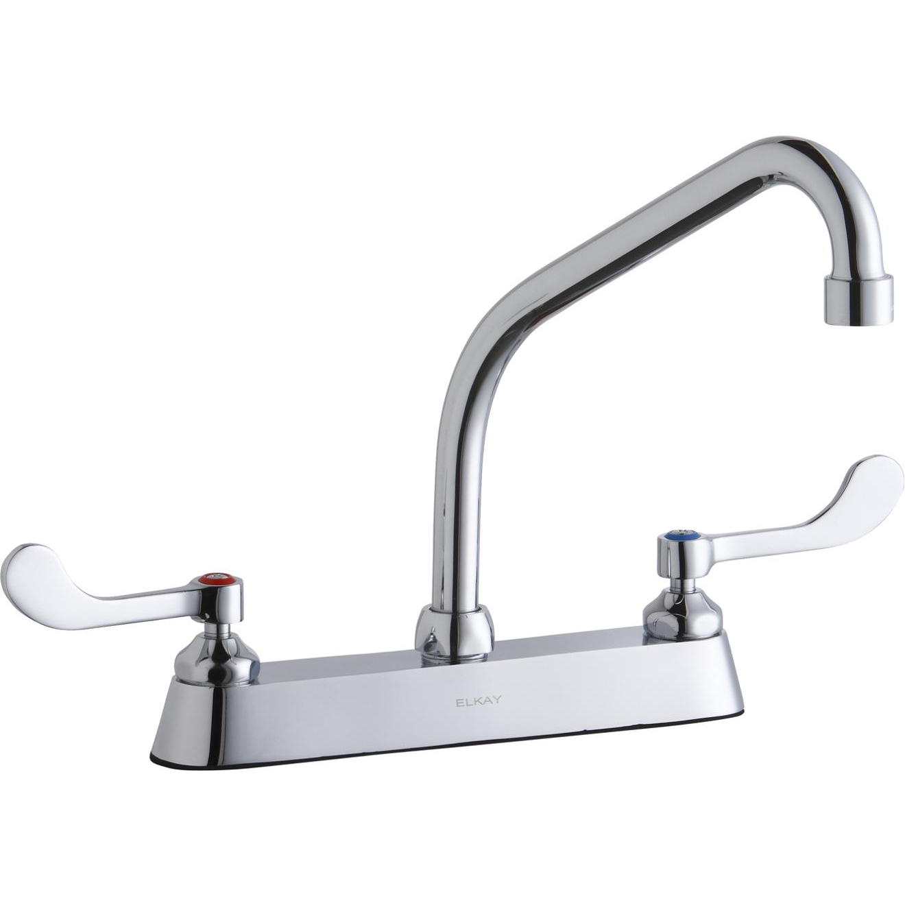 Commercial Kitchen Faucet w/8" Centers 1.5 gpm Exposed Deck in Chrome