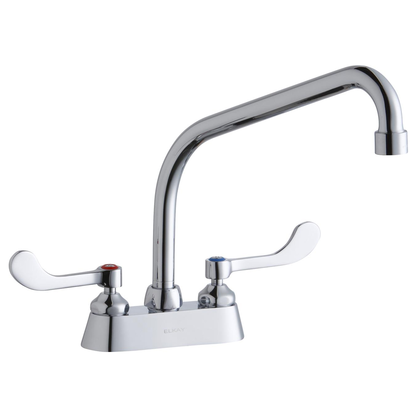 Commercial Kitchen Faucet w/4" Centers 1.5 gpm Exposed Deck in Chrome