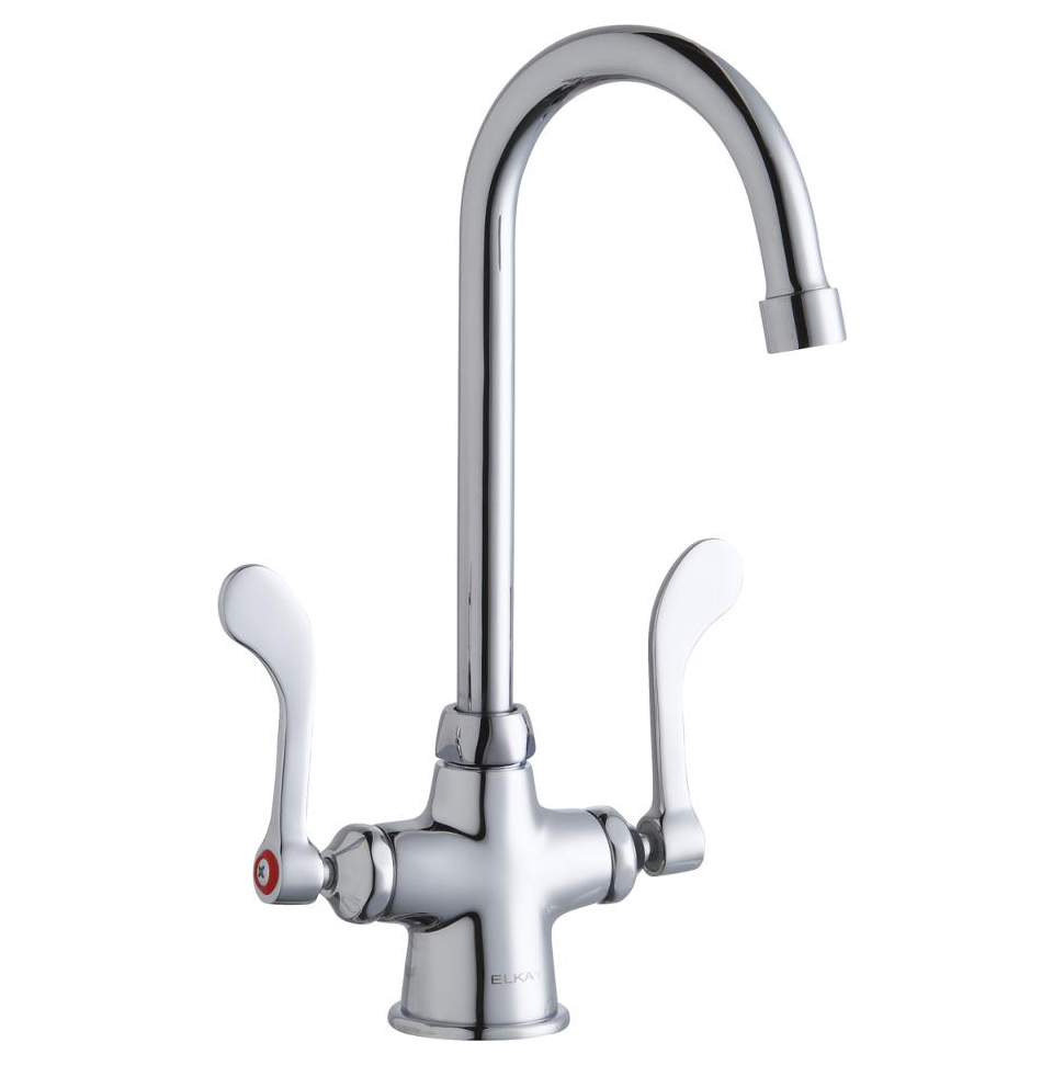 Commercial Kitchen Faucet Single Hole Concealed Deck 1.5 gpm in Chrome