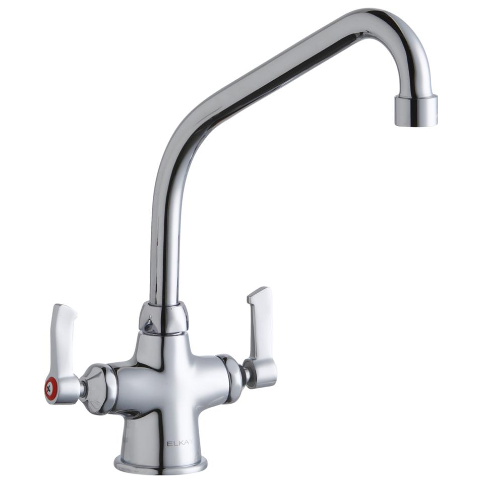Commercial Kitchen Faucet Single Hole Concealed Deck 1.5 gpm in Chrome