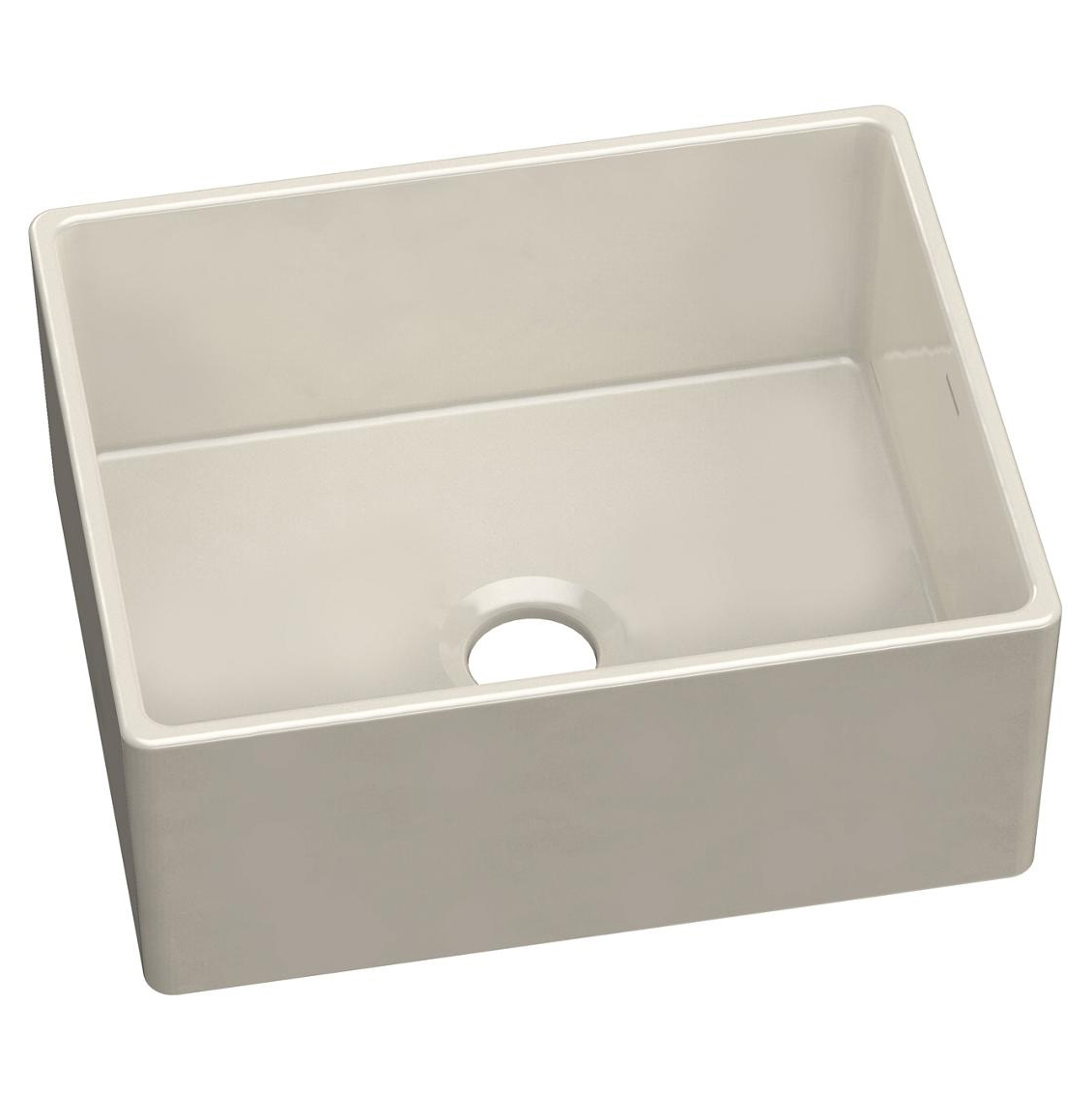 24-3/8x19-5/8x10-1/8" Fireclay Farmhouse Sink in Biscuit