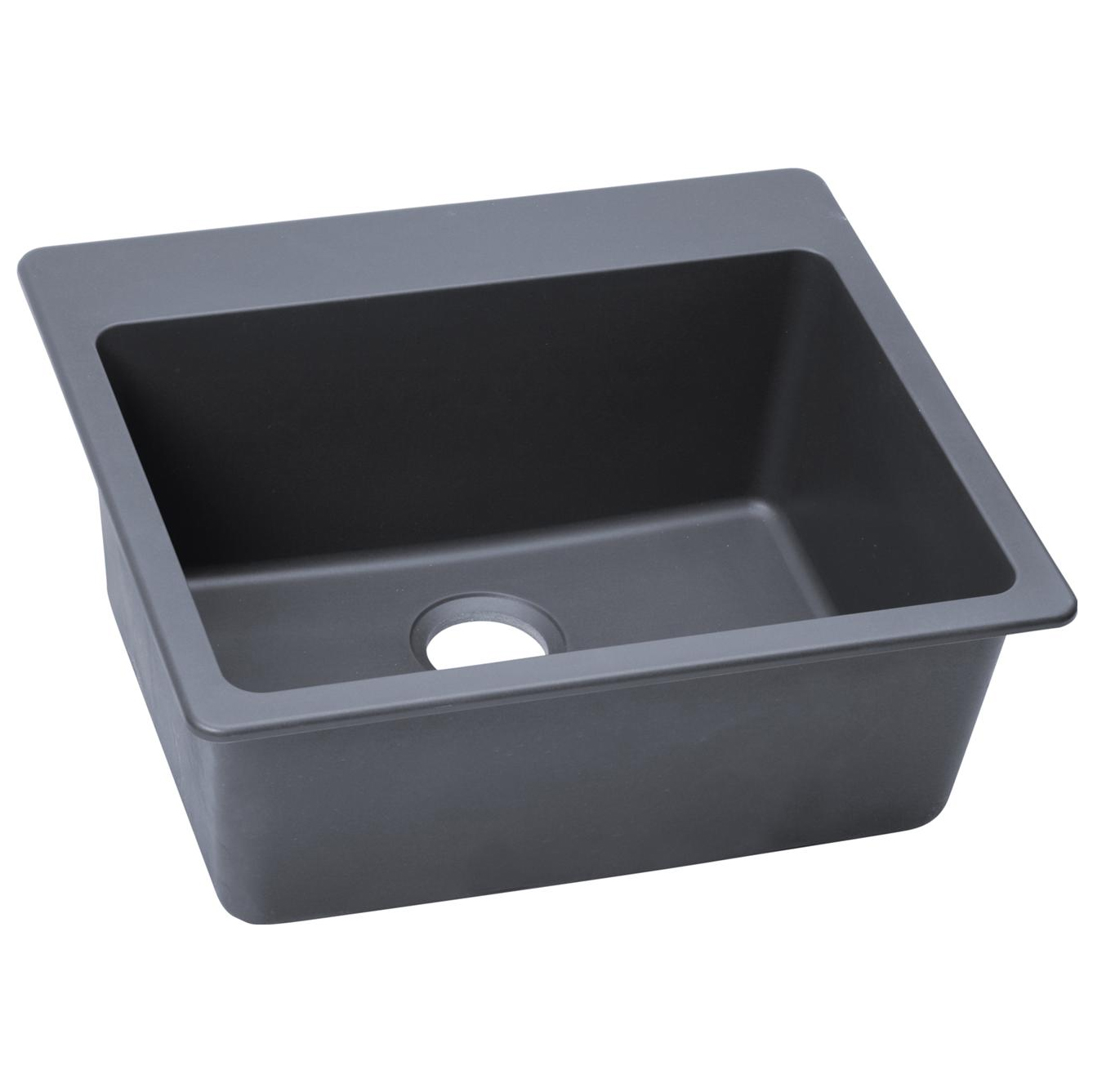 Quartz Classic 25x22x9-1/2" Single Bowl Drop-In Sink in Gray