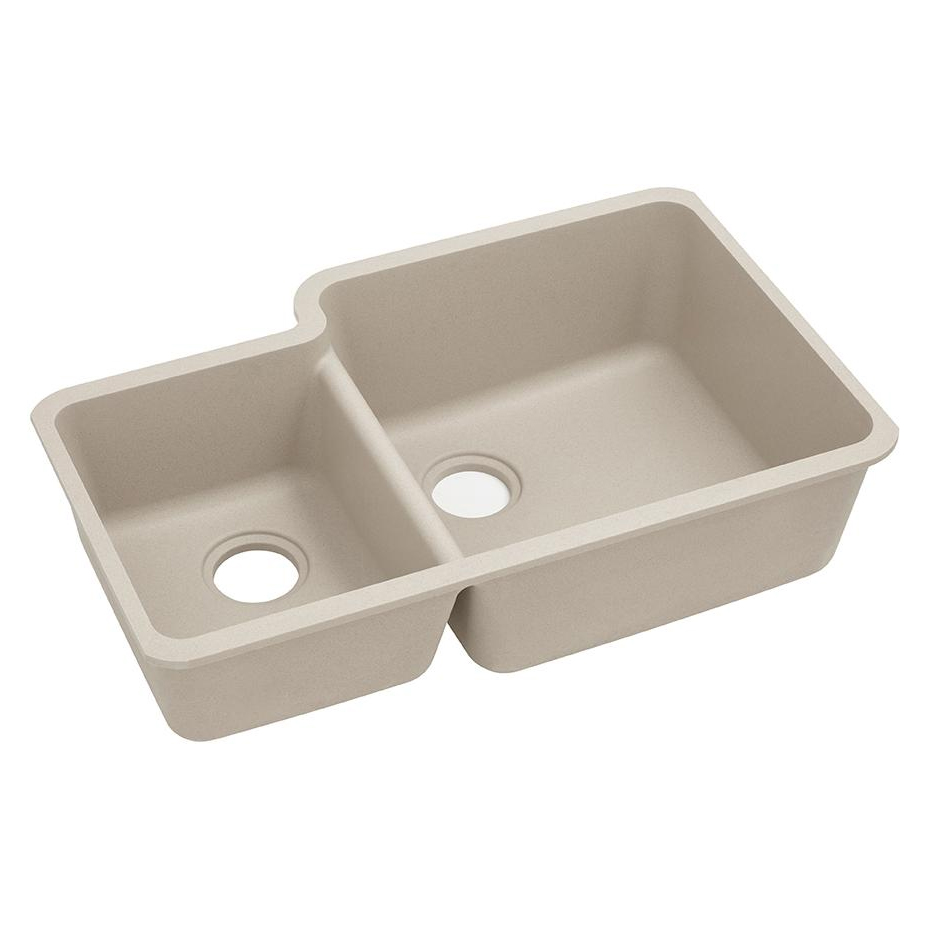 Quartz Classic 33x20-11/16x9" 40/60 Dbl Bowl Sink Putty