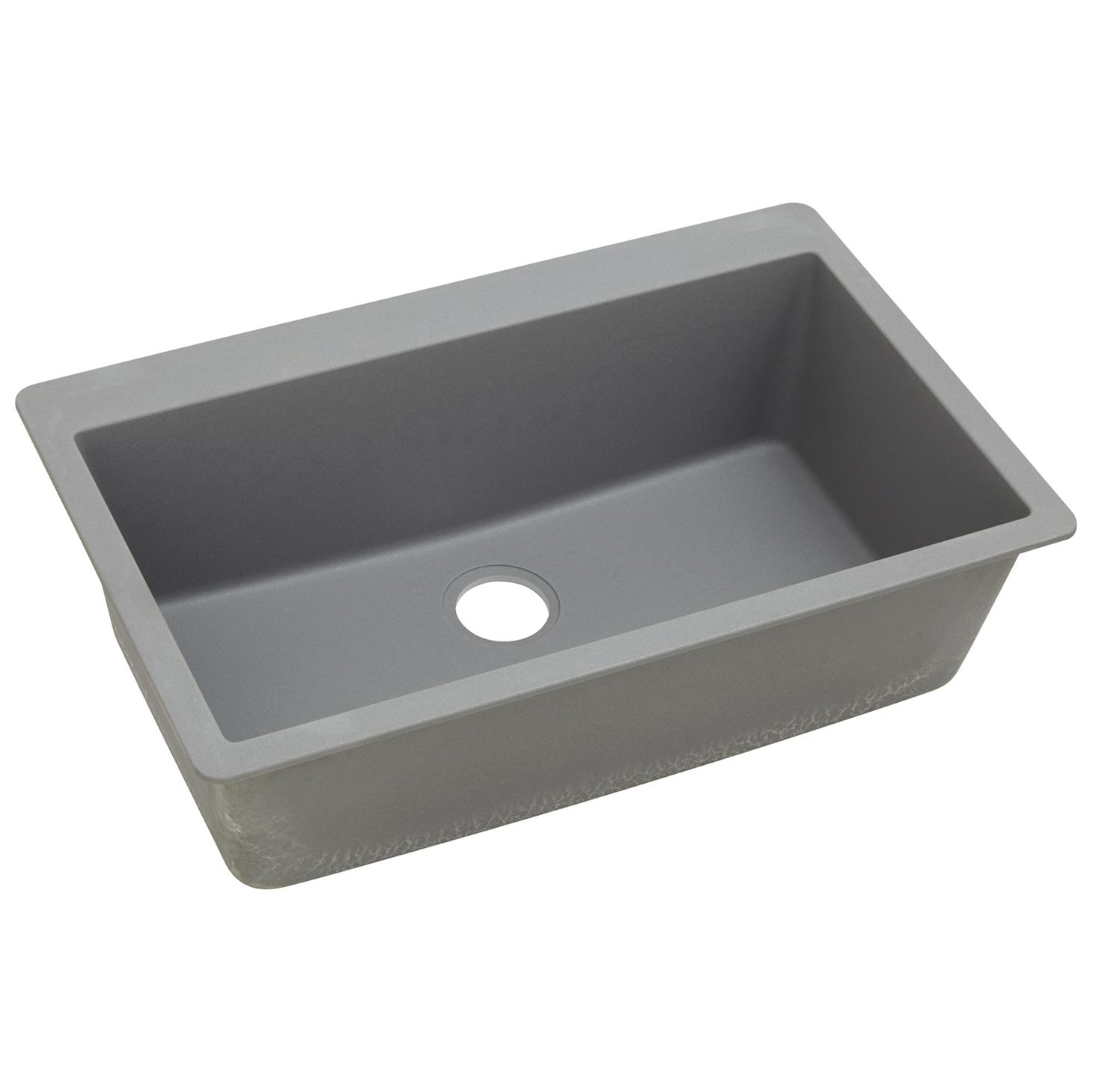Quartz Classic 33x20-7/8x9-7/16" Single Bowl Sink, Greystone