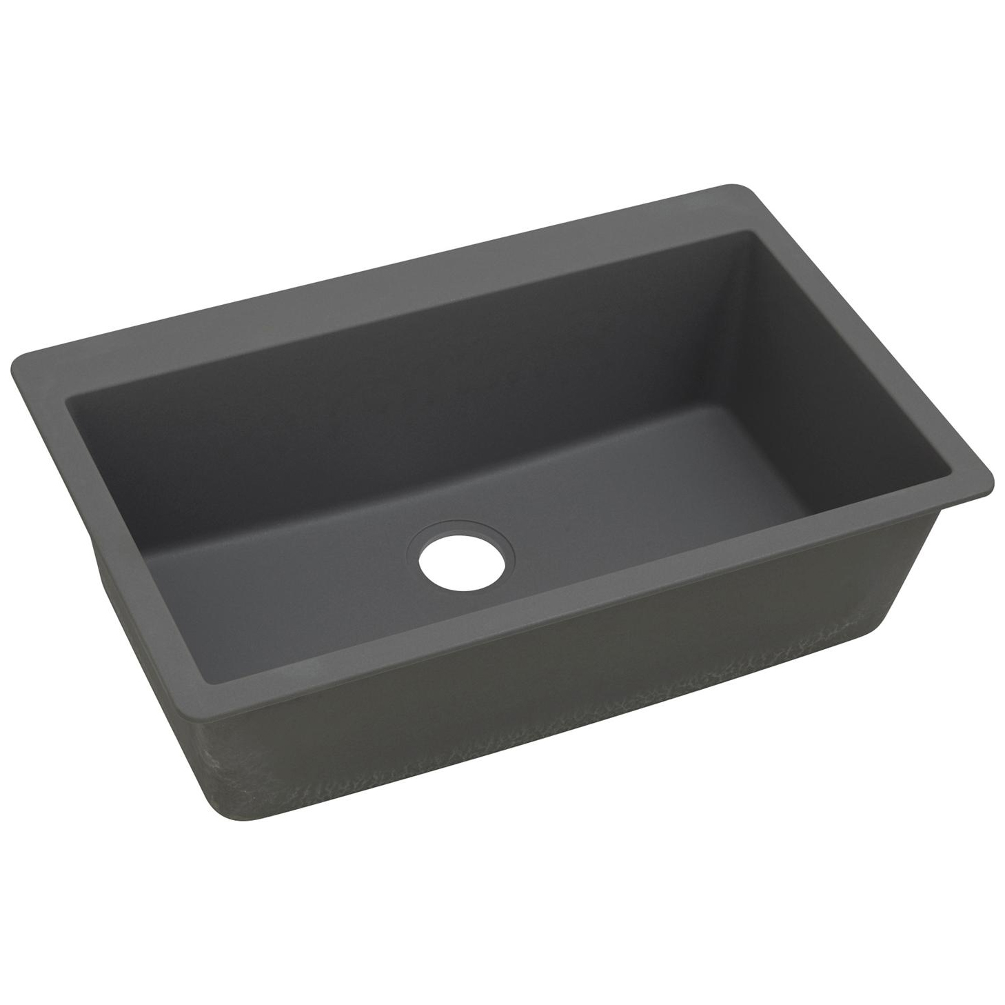 Quartz Classic 33x20-7/8x9-7/16" Single Bowl Sink, Dusk Gray