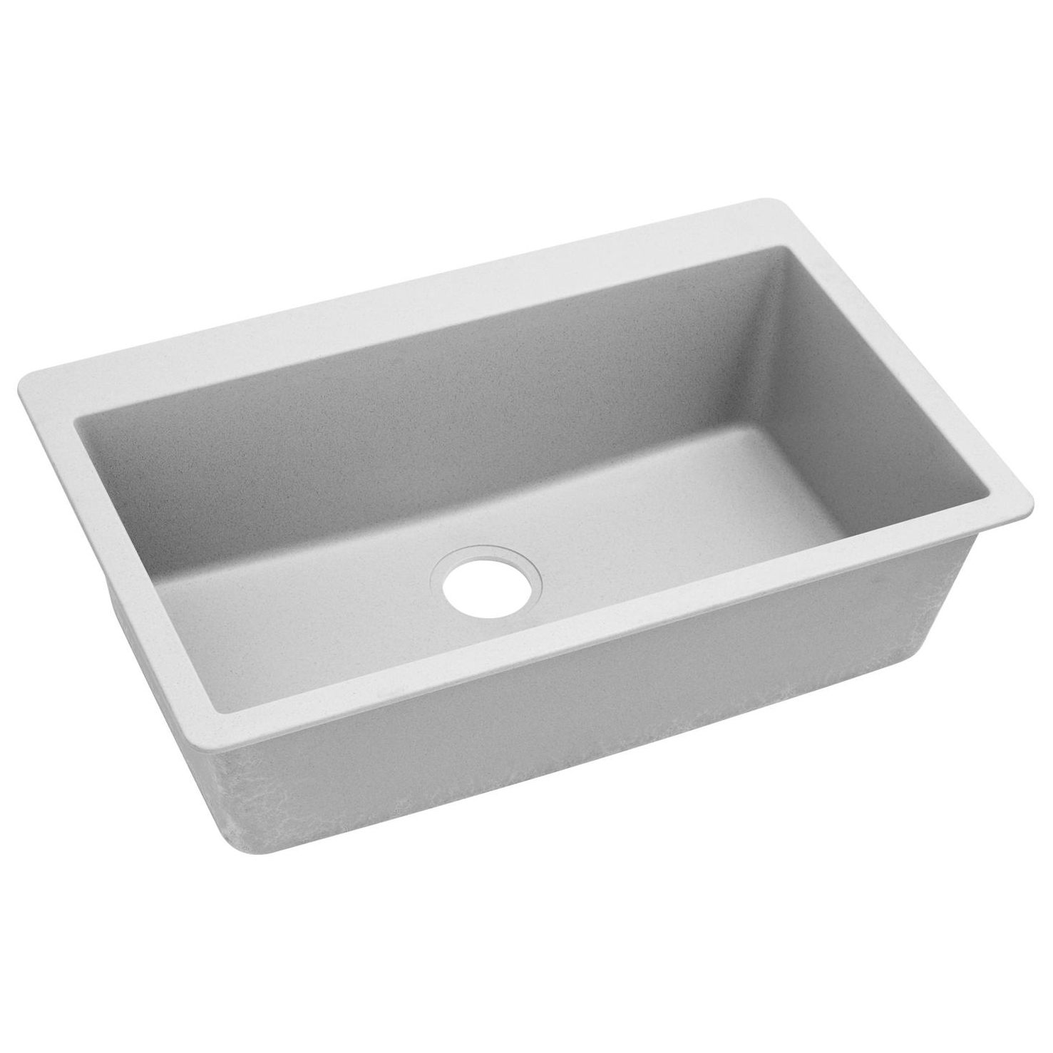 Quartz Classic 33x20-7/8x9-7/16" Single Bowl Sink in White