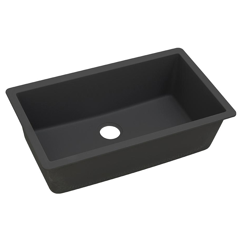 Quartz Classic 33x18-7/16x9-7/16" Single Bowl Sink in Black