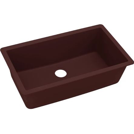 Quartz Classic 33x18-7/16x9-7/16" Single Bowl Sink in Pecan