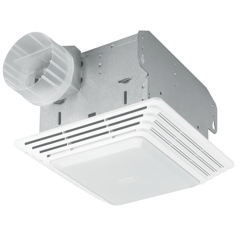 Ventilation Fan w/Light 50 CFM 2.5 Sones White
