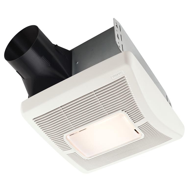 Flex Series Bathroom Exhaust Fan w/Light 110 CFM 1.3 Sones White
