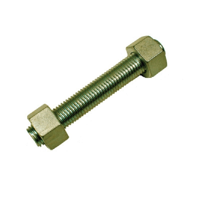 Stud 1"-8X5-3/4" A193 B7 with 2 A194 2H Nuts Zinc Plated