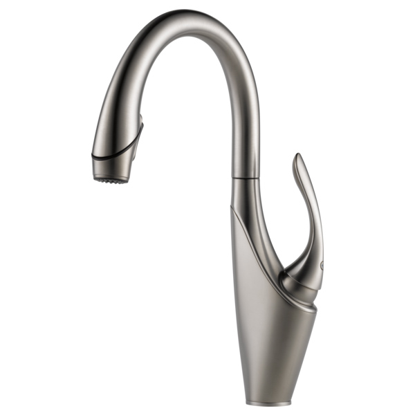 Brizo Vuelo Single Hole Pull-Down Kitchen Faucet in Stainless