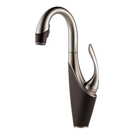 Brizo Vuelo Single Hole Pull-Down Prep Fct in Bronze/Stainless