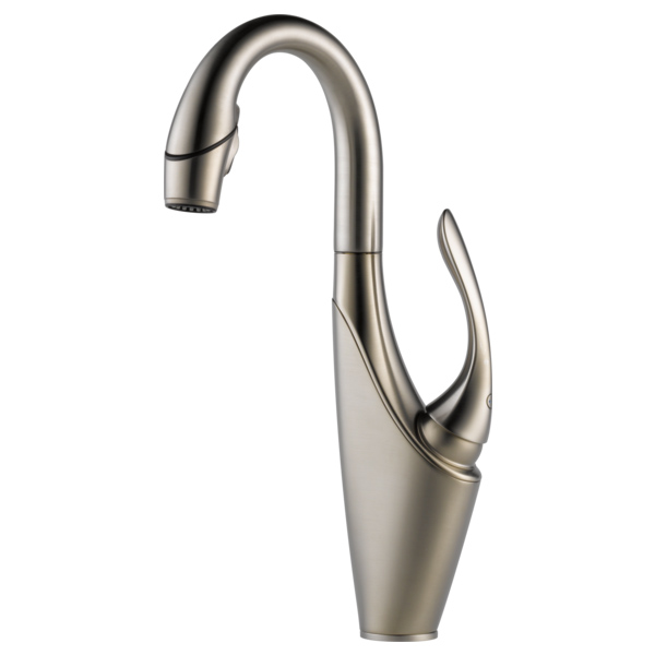Brizo Vuelo Single Hole Pull-Down Prep Faucet in Stainless