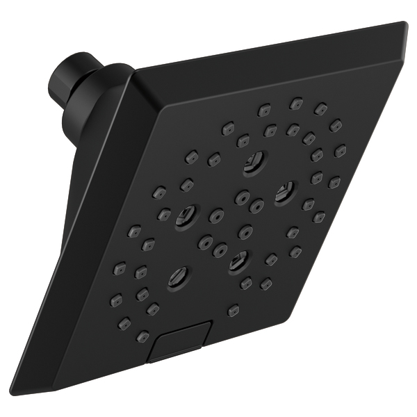 Angular Modern Multi-Function Showerhead In Matte Black