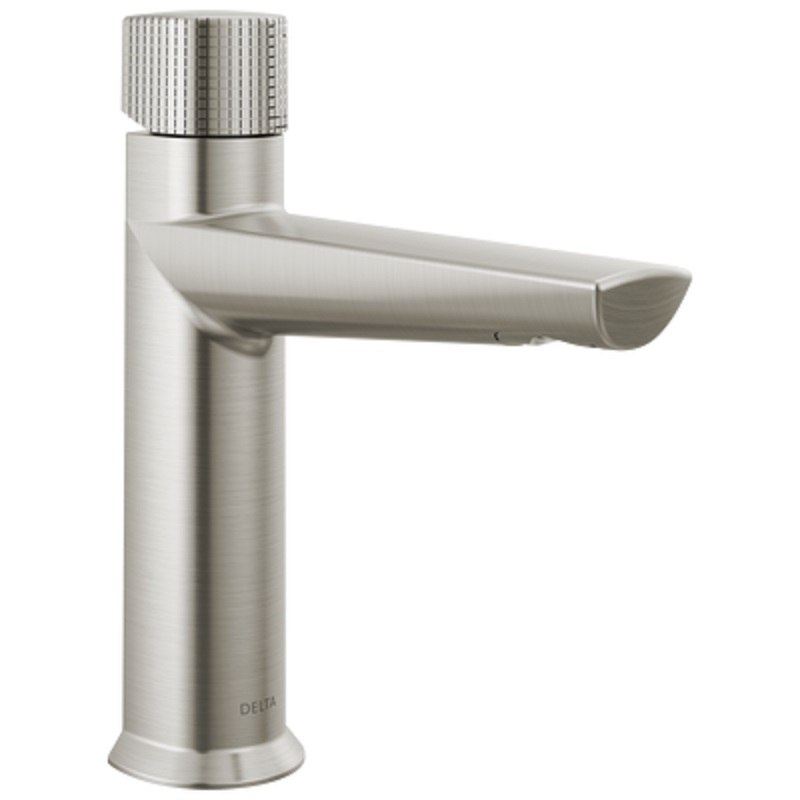 Galeon 1-Knob Handle Lav Faucet in Stainless, No Drain