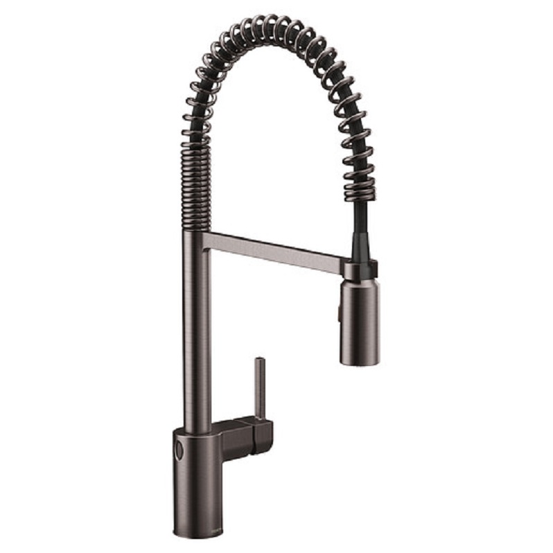 Align Pulldown MotionSense Wave Kitchen Faucet Blk Stainless