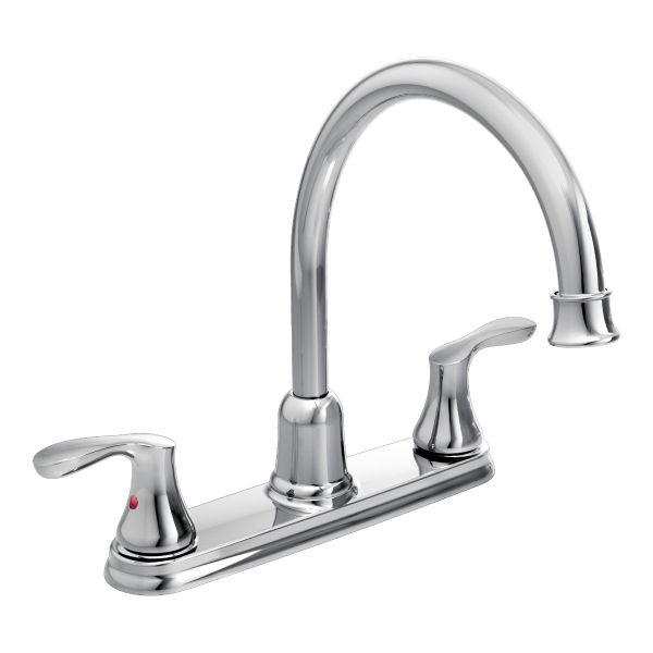 Cornerstone Two Handle High Arc Kitchen Faucet in Chrome