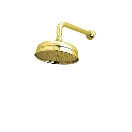 Bordano Single-Function Rain Showerhead In Italian Brass