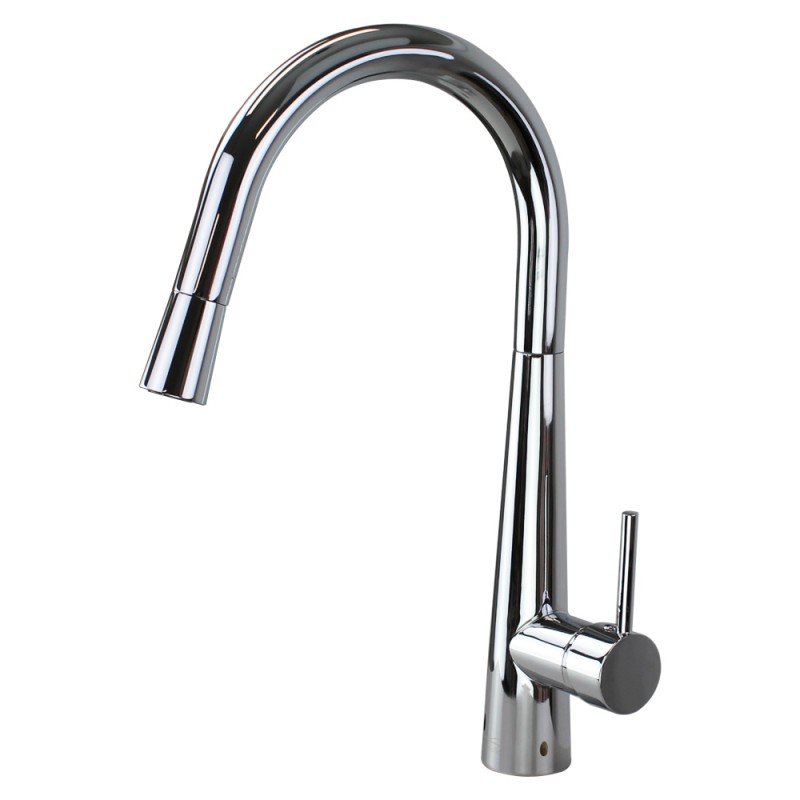 Retreat Single Hole Pull-Out Kitchen Faucet in Polished Chrome
