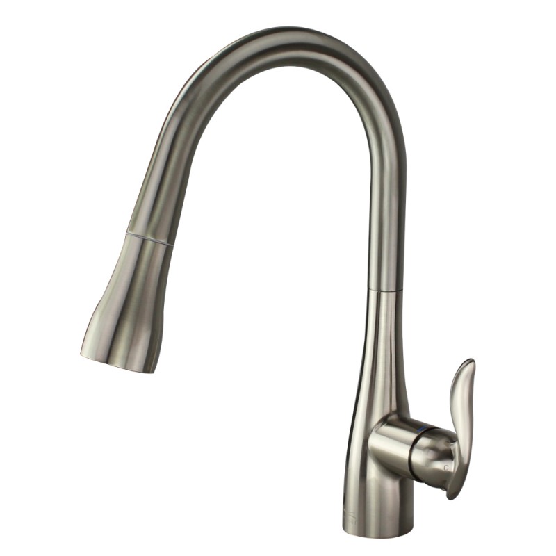 Arcata Single Hole Pull-Out Kitchen Faucet in Luxe Stainless