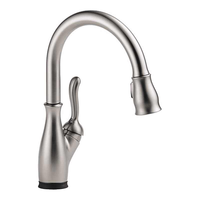Leland Single Hole Pull Down Kitchen Faucet in Stainless
