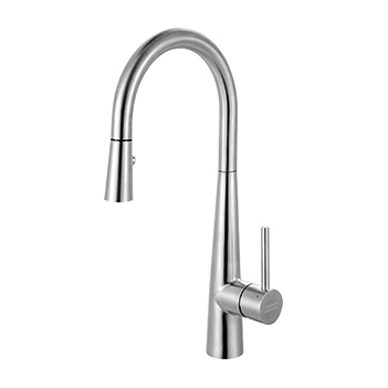Steel Single Handle Pull-Down Spray Bar Faucet Stainless Steel