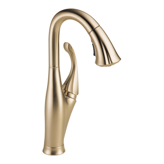 Addison Single Hole Pull-Down Bar Faucet in Champagne Bronze