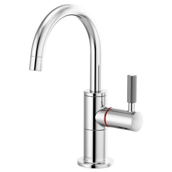 Litze Instant Hot Faucet w/Arc Spout & Knurl Hndl in Chrome