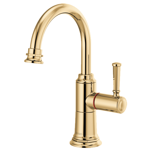 Brizo Rook Instant Hot Faucet w/Arc Spout in Polished Gold