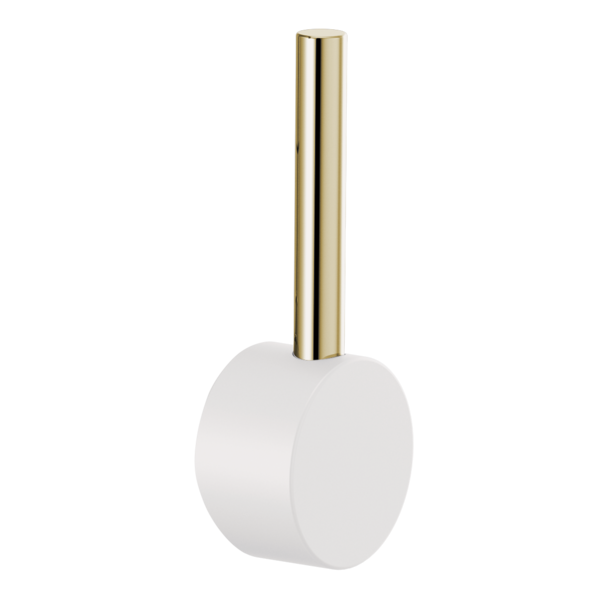 Brizo Jason Wu Pull-Down Faucet Lever Handle in Matte White/Polished Nickel