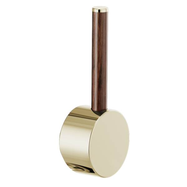 Brizo Odin Pull-Down Faucet Lever Handle in Polished Nickel/Wood