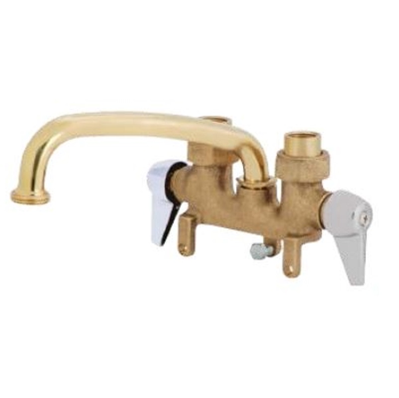 Two Lever Handle Laundry Tray Faucet Rough Brass