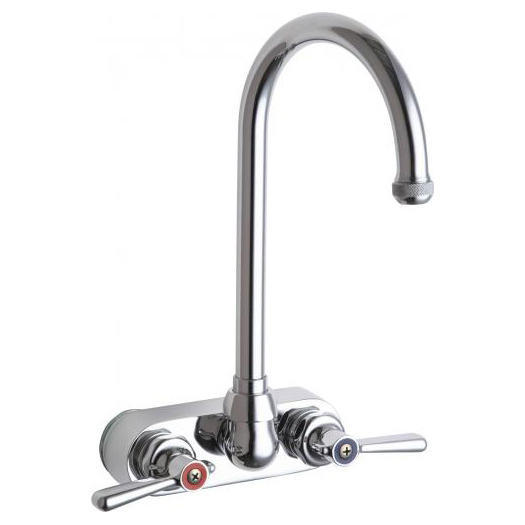 521 Series Kitchen Faucet w/4" Centers Full Flow Wall Mount in Chrome