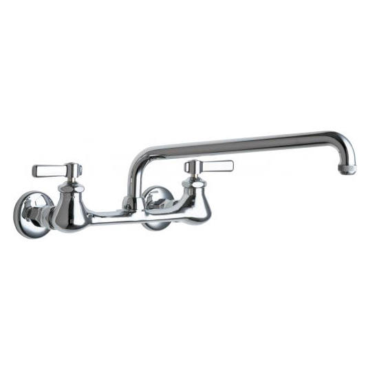 540 Series Kitchen Faucet w/8" Centers Wall Mount Full Flow in Chrome