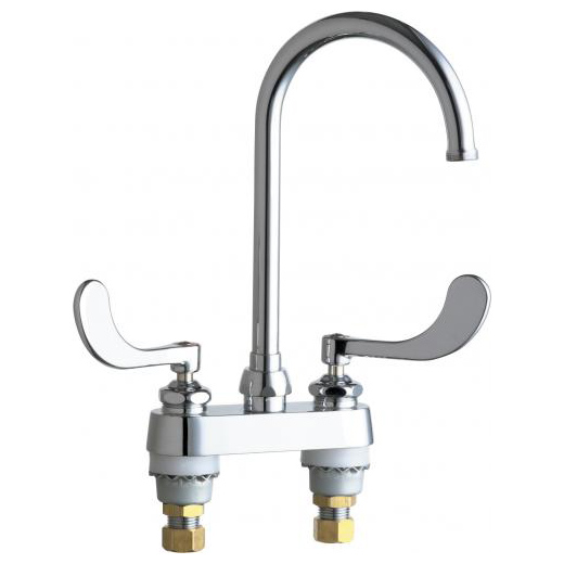 895 Series Kitchen Faucet w/4" Centers in Chrome