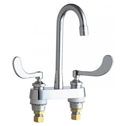 Deck-Mounted Manual Sink Faucet In Polished Chrome