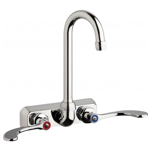 W4W Series Kitchen Faucet w/4" Centers 1.5 gpm Wall Mount in Chrome