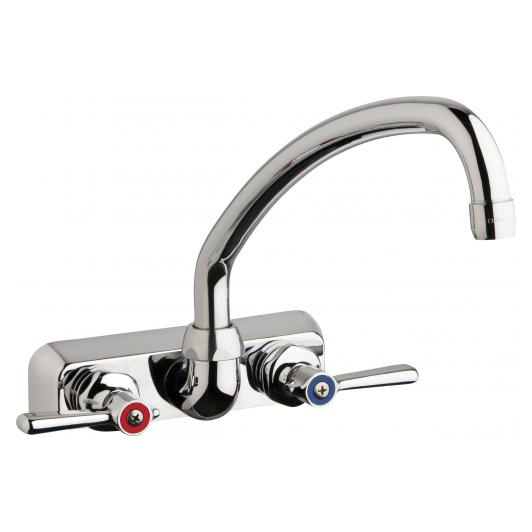 W4W Series Kitchen Faucet w/4" Centers 1.5 gpm Wall Mount in Chrome