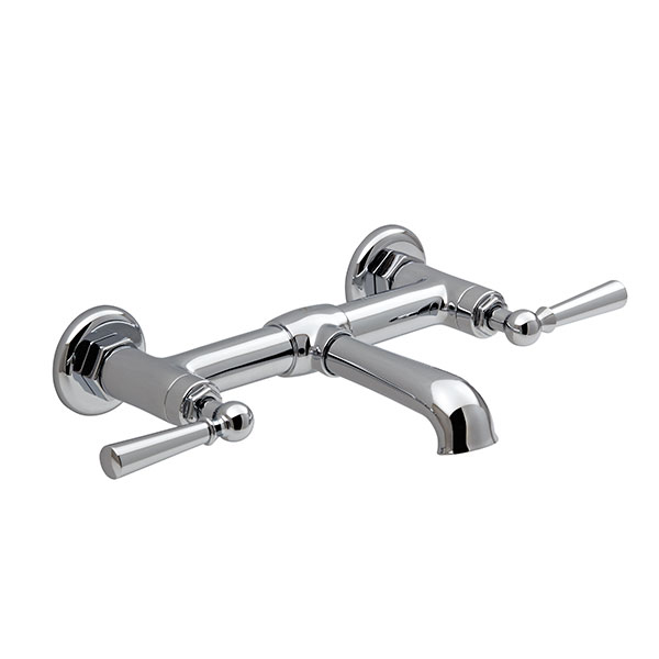 Oak Hill Wall Mount Bathroom Faucet in Polished Chrome