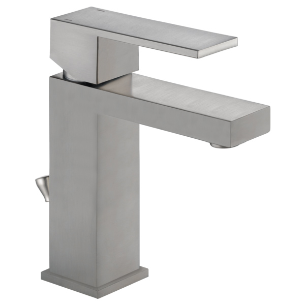 Modern Single Hole Lavatory Faucet in Stainless Bulk Pack