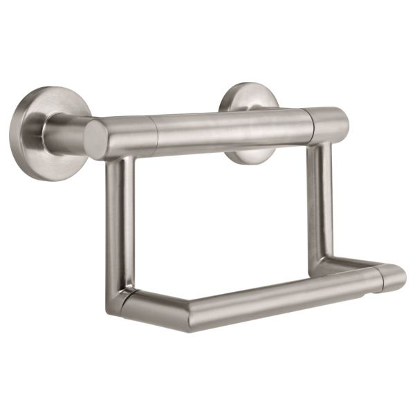 Décor Assist Toilet Paper Holder w/Assist Bar in Stainless
