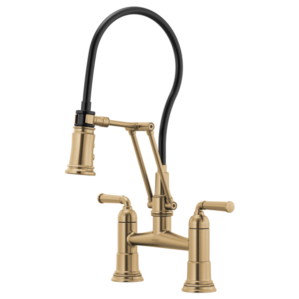 Rook Articulation Bridge Faucet in Gold Luxe