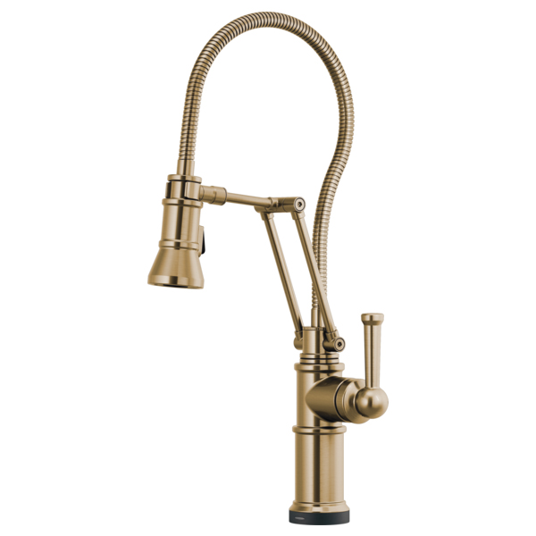 Artesso Smarttouch Articulating Faucet w/Hose in Luxe Gold