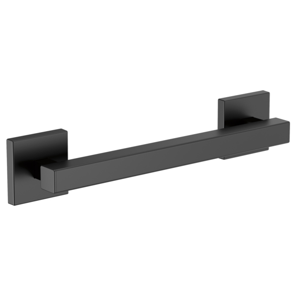 Euro 12" Square Grab Bar in Mattel Black