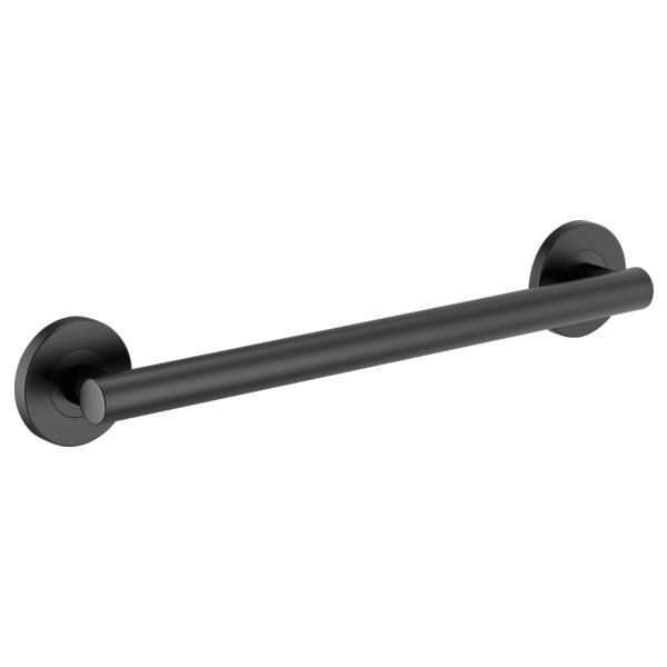 Euro 18" Round Grab Bar in Matte Black