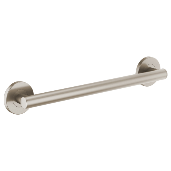 Euro 18" Round Grab Bar in Luxe Nickel